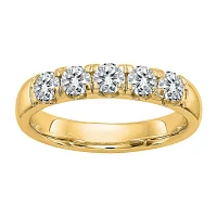 True Light 3.5MM 1 1/4 CT. T.W. Lab Created White Moissanite 14K Gold Band