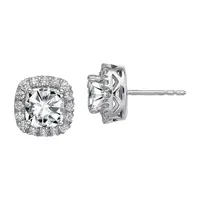 True Light 3 CT. T.W. Lab Created White Moissanite 14K White Gold 9.8mm Stud Earrings