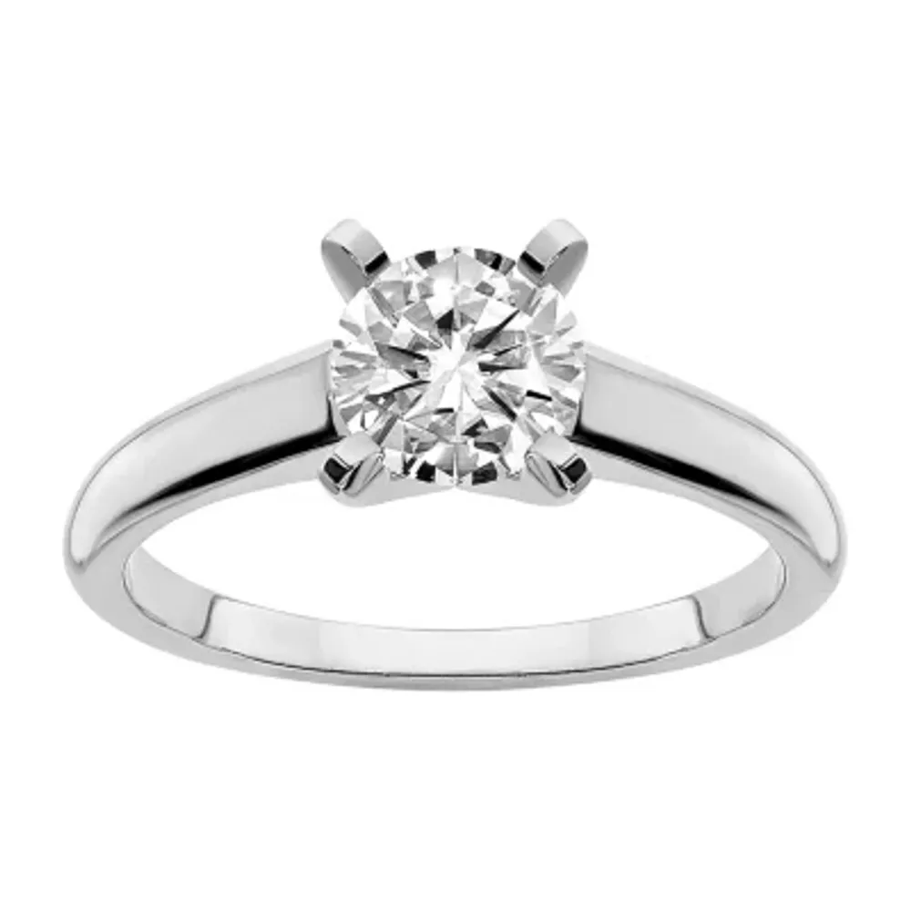 True Light Womens 3 1/2 CT. T.W Lab Created White Moissanite 14K Gold Engagement Ring