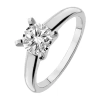 True Light Womens 3 1/2 CT. T.W Lab Created White Moissanite 14K Gold Engagement Ring