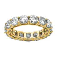 True Light 4.5MM Lab Created White Moissanite 14K Gold Eternity Band