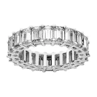 True Light 5.5MM 5 3/4 CT. T.W. Lab Created White Moissanite 14K White Gold Eternity Band