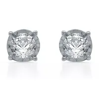 1/3 CT. T.W. Natural White Diamond 10K Gold 4.8mm Stud Earrings