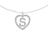 Mixit Silver Tone Initial Pendant Necklace & Stud Earring 2-pc. Heart Jewelry Set