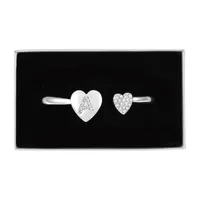 Mixit Initial Heart Cuff Bracelet