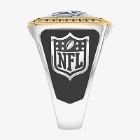 True Fans Fine Jewelry Tennessee Titans Mens 1/2 CT. Natural White Diamond 10K Two Tone Gold Fashion Ring