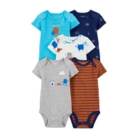 Carter's Baby Boys 5-pc. Crew Neck Short Sleeve Bodysuit