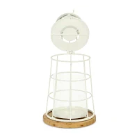 Cheungs Caler White Lighthouse Metal Decorative Lantern