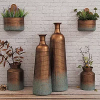 Cheungs Kyani Copper And Teal Milk Jug Decorative Jars