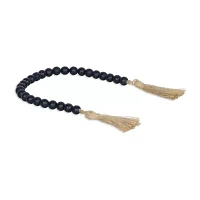 Cheungs Akaida Dark Blue Wood Bead Tassel Handmade Tabletop Decor