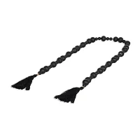 Cheungs Akaida Black Wood Bead Tassel Handmade Tabletop Decor