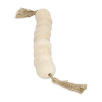 Cheungs Akaida Light Brown Wood Bead Tassel Handmade Tabletop Decor