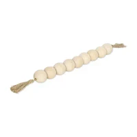 Cheungs Akaida Light Brown Wood Bead Tassel Handmade Tabletop Decor