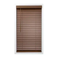 Cut-to-Width 2" Cordless Faux-Wood Blinds