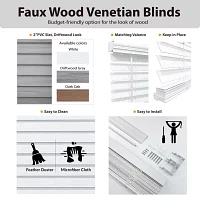 Cut-to-Width 2" Cordless Faux-Wood Blinds