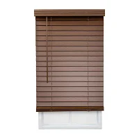 Cut-to-Width 2" Cordless Faux-Wood Blinds