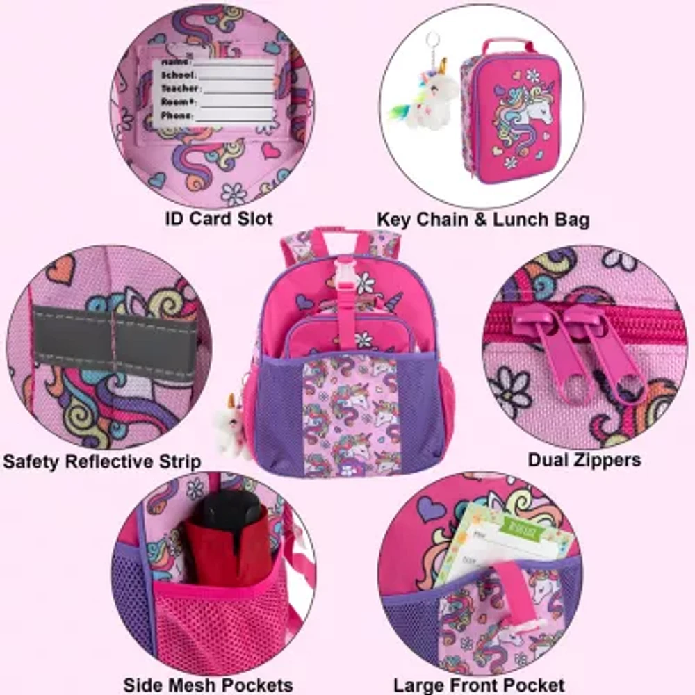 AD Sutton Up We Go Unicorn 3 Piece Backpack Set