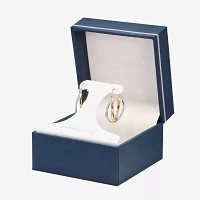 Silver Reflections Womens 25mm Hoop Earrings