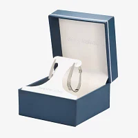 Silver Reflections Pure Silver Over Brass Oval Hoop Earrings