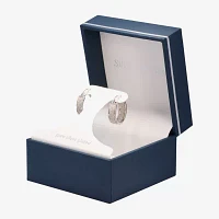 Silver Reflections Pure Silver Over Brass 20mm Hoop Earrings