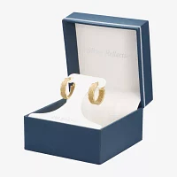Silver Reflections Womens 24K Gold Over Brass 20mm Hoop Earrings