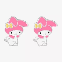 Gold Tone 18K Gold Over Brass Hello Kitty Kuromi My Melody 2 Pair Earring Set