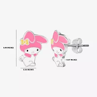 Gold Tone 18K Gold Over Brass Hello Kitty Kuromi My Melody 2 Pair Earring Set