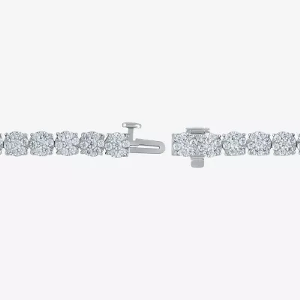 (H-I / I1) 4 CT. T.W. Lab Grown White Diamond 10K White Gold 7.25 Inch Tennis Bracelet