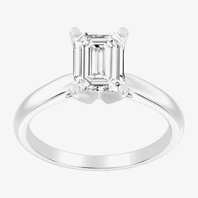 2 CT. Lab-Grown (I / SI2) Diamond Emerald-cut Solitaire Engagement Ring 14K Gold