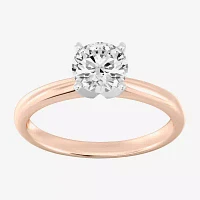 (G / SI2) Womens 1 1/4 CT. Lab-Grown White Diamond Round Solitaire Engagement Ring 14k Gold