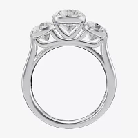Floating Diamonds (F / Vs2) Womens CT. T.W. Lab Grown White Diamond 14K Gold 3-Stone Engagement Ring