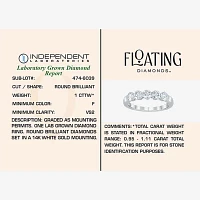 Floating Diamonds (F / Vs2) 3.5MM 1 CT. T.W. Lab Grown White Diamond 14K Gold 5-Stone Anniversary Band