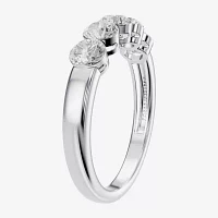 Floating Diamonds (F / Vs2) 3.5MM 1 CT. T.W. Lab Grown White Diamond 14K Gold 5-Stone Anniversary Band