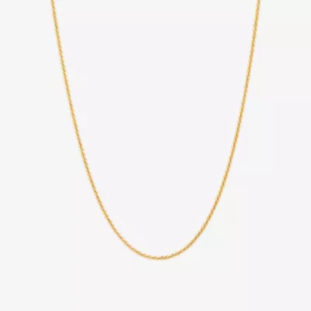 Womens 14K Gold Inch Link Necklace
