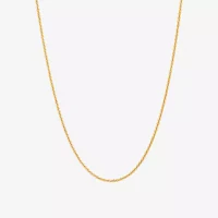 Womens 14K Gold Inch Link Necklace