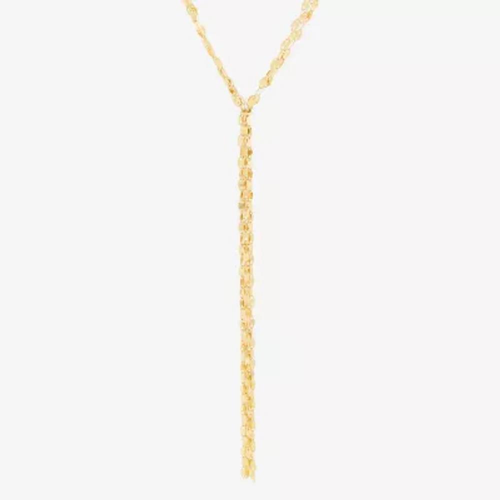 Womens 14K Gold Y Necklace