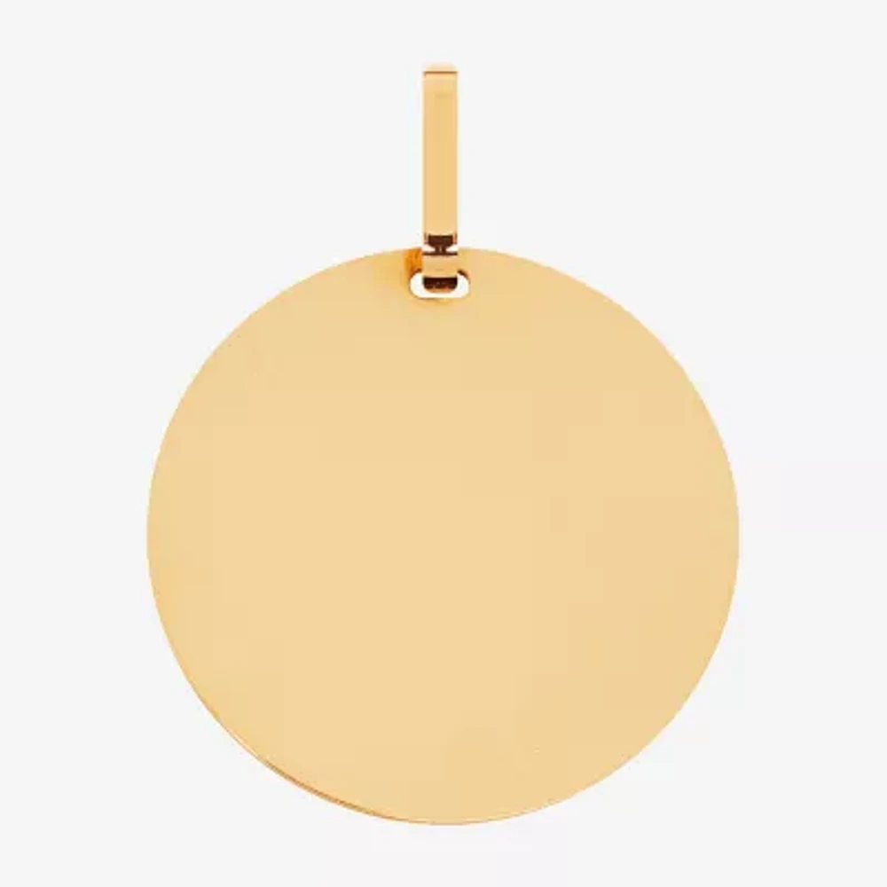 Womens 14K Gold Round Pendant