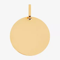 Womens 14K Gold Round Pendant