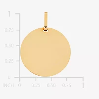 Womens 14K Gold Round Pendant