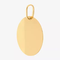 Womens 14K Gold Round Pendant