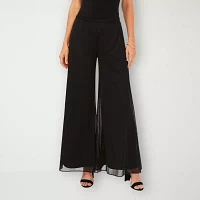 MSK Womens Mid Rise Wide Leg Palazzo Pant-Petite