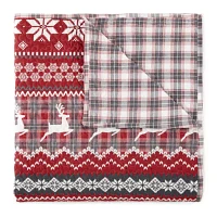 North Pole Trading Co. Holiday Stripe Reversible Quilt Set