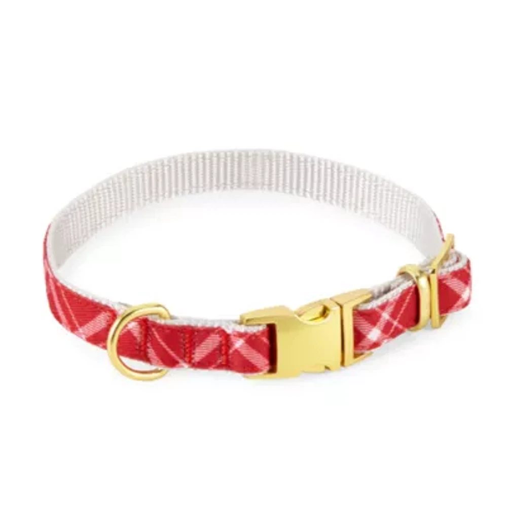 Paw & Tail Red Plaid Woven Collar