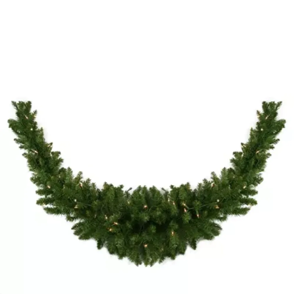 60'' Pre-Lit Eastern Pine Artificial Christmas Swag - Clear Lights