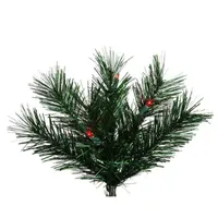 Pre-lit Midnight Green Pine Christmas Wreath - 30-Inch  Red Dura Lights