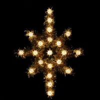 21'' Gold Star of Bethlehem Christmas Tree Topper - Clear Lights