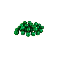 60ct Xmas Green Shatterproof Matte Christmas Ball Ornaments 2.5'' (60mm)