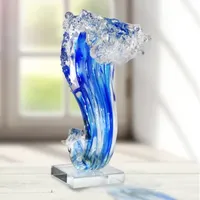 Dale Tiffany Iceland Wave Art Glass Sculpture