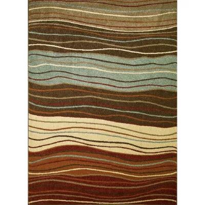 Concord Global Trading Chester Collection Waves Multi Area Rug