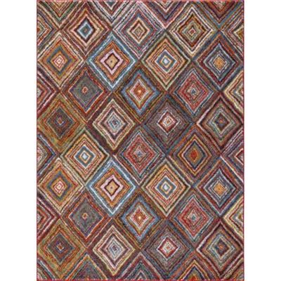 Concord Global Trading Diamond Collection SterlingMulti Area Rug